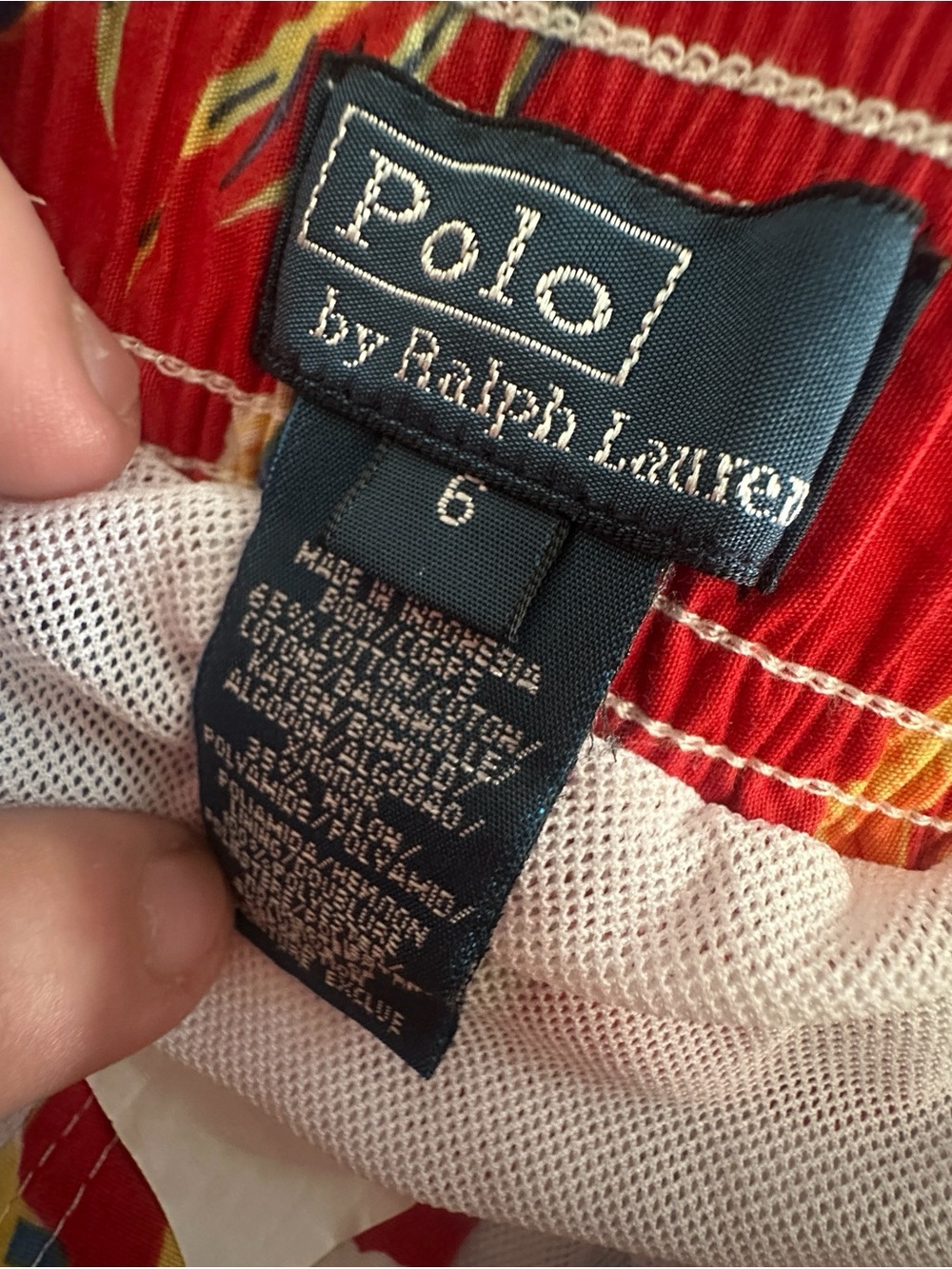 Polo Ralph Lauren Tropical Fish Swim Trunks Shorts Youth Boy Size 6 - Picture 3 of 4
